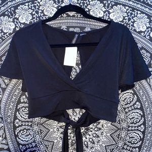 Black Dressy crop top